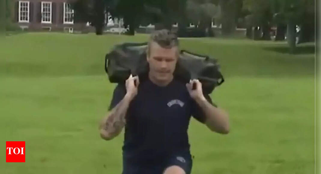 Viral video: Lara Trump and Pete Hegseth seem exhausted as they train with U.S. soldiers
