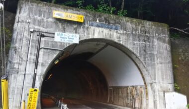 We deeply regret going into this tunnel on our walk in the mountains of Japan
