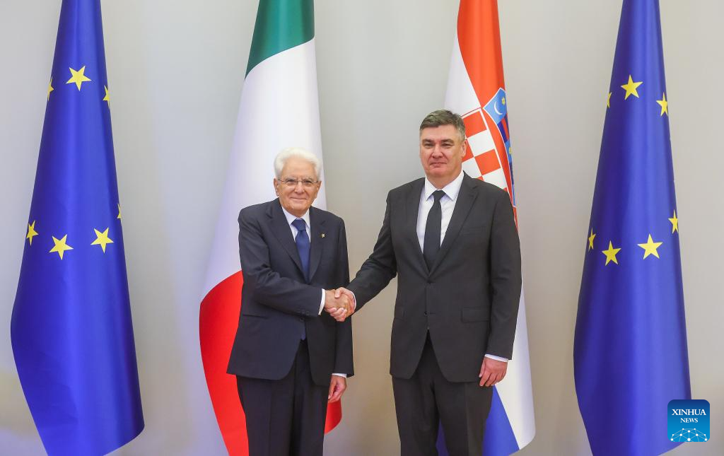 Italian president pays visit to Croatia-Xinhua