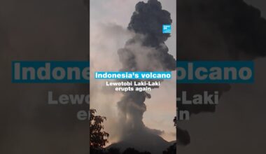 Indonesia's volcano Lewotobi Laki-Laki erupts again 🌋 • FRANCE 24 English