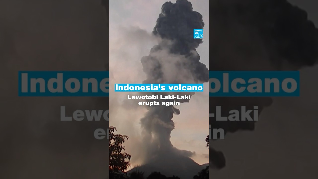 Indonesia's volcano Lewotobi Laki-Laki erupts again 🌋 • FRANCE 24 English