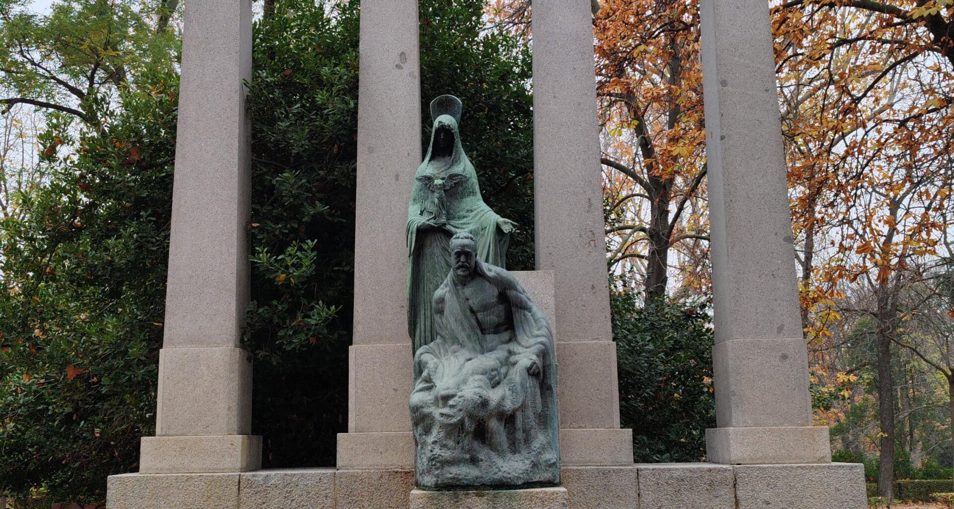 Composer and musician Ruperto Chapí Memorial, Retiro Park, Madrid, Spain.