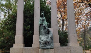 Composer and musician Ruperto Chapí Memorial, Retiro Park, Madrid, Spain.