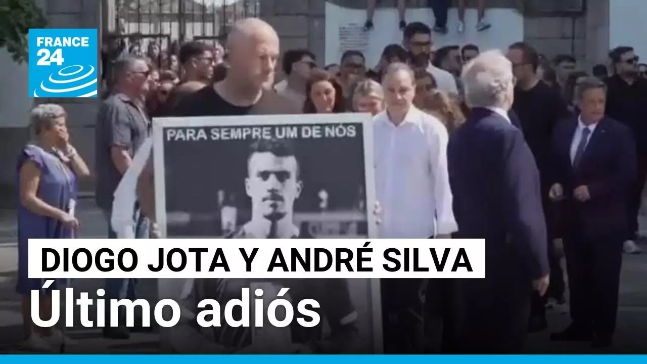 Diogo Jota y André Silva fueron despedidos en emotivo funeral • FRANCE 24 Español