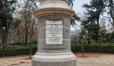 Fray Pedro Ponce de León Memorial,Retiro Park,Madrid. .