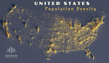 Population density of the contiguous United States [OC]