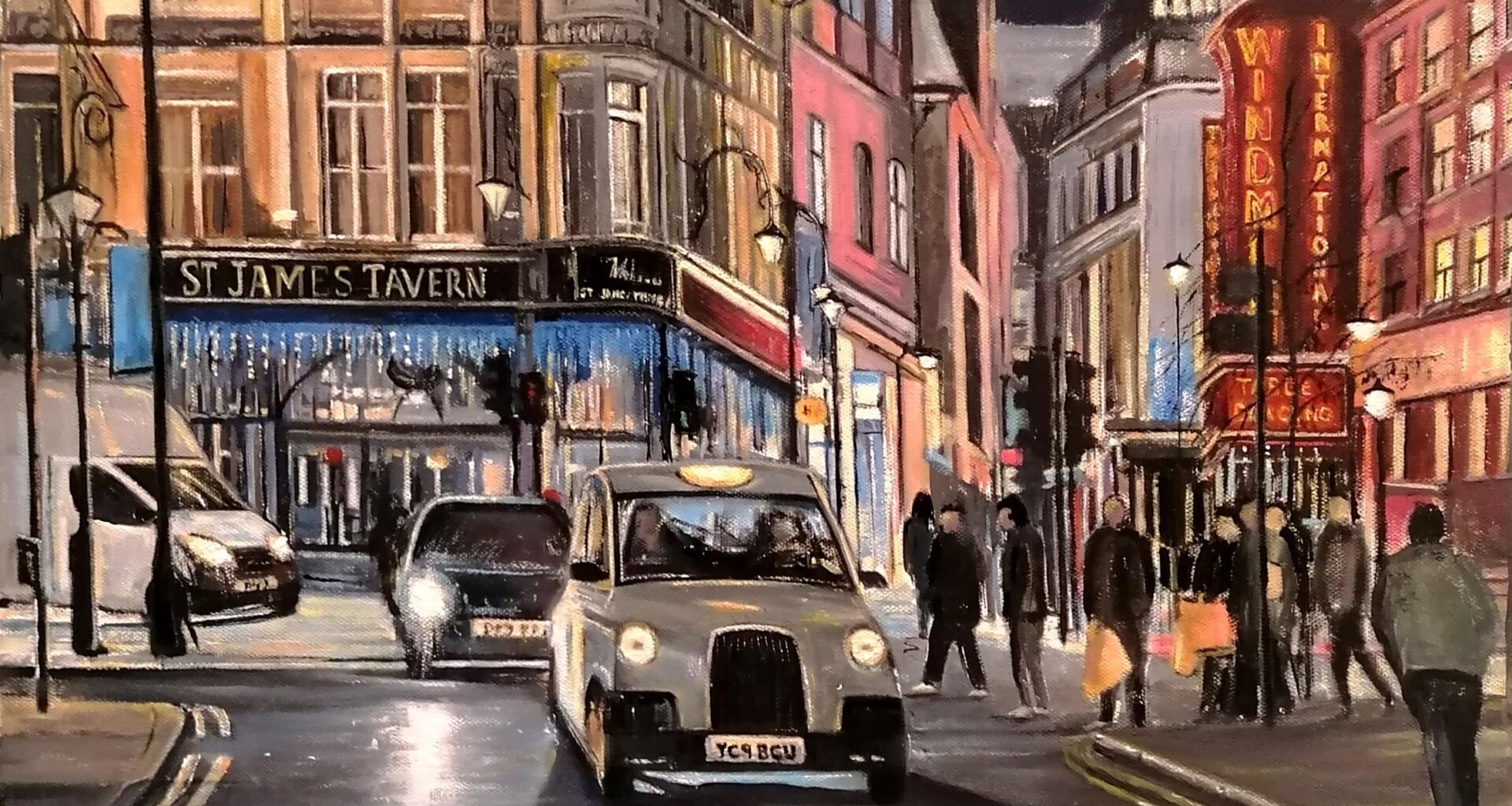 'Late night Soho' (My latest Oil Painting of London)