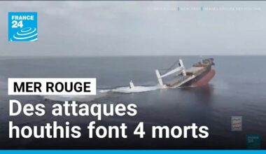 Attaques houthis en mer Rouge : quatre morts et deux navires coulés • FRANCE 24