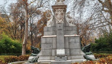 Retiro Park, Madrid, Spain. Cuba memorial .