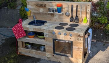 I finished the mud kitchen. Hope she likes it.