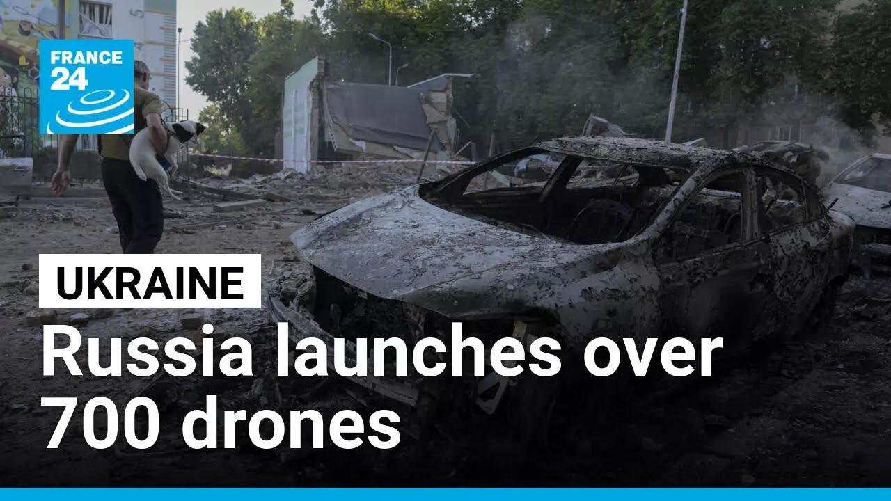 Russia launches over 700 drones in attack on Ukraine • FRANCE 24 English