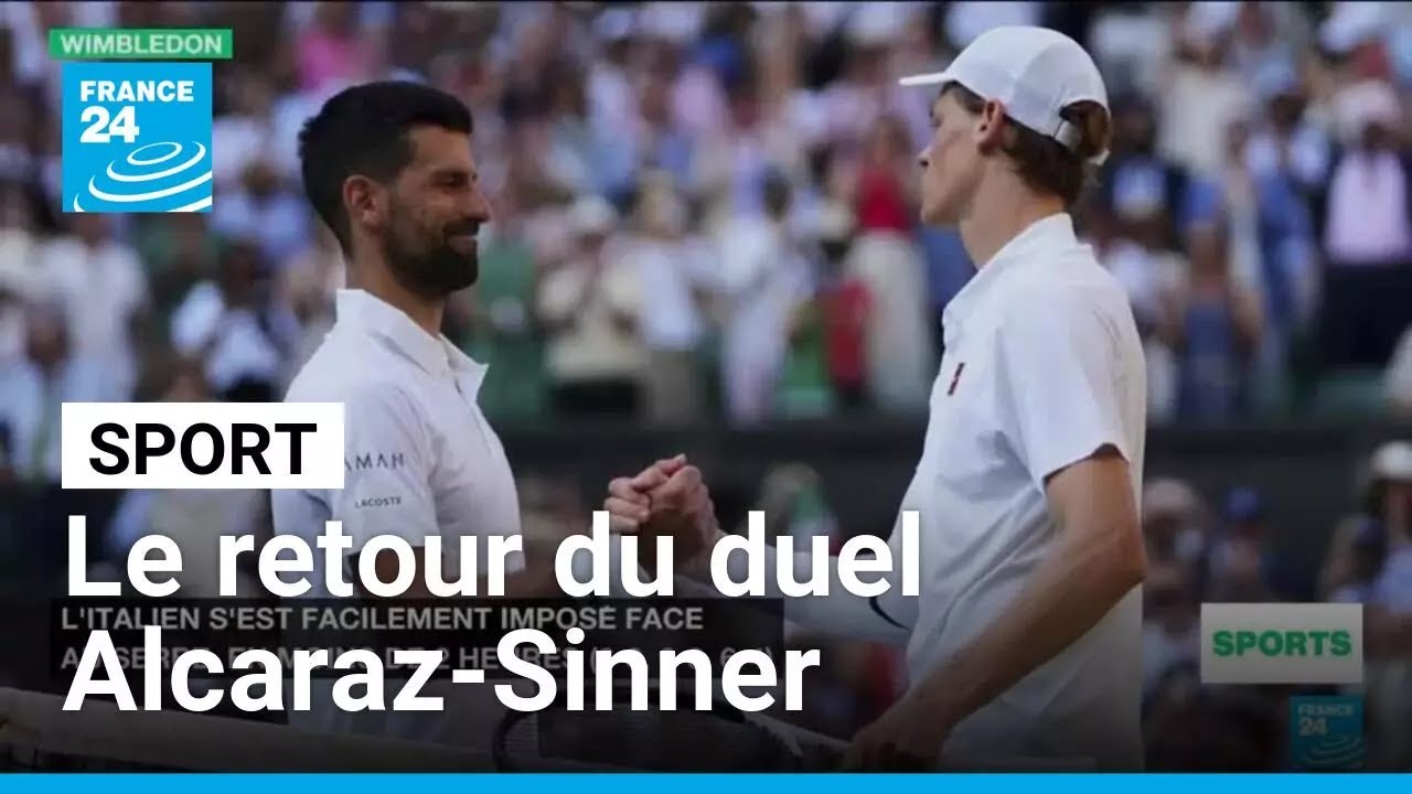 Sport : Alcaraz défendra sa couronne à Wimbeldon face à Sinner • FRANCE 24