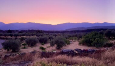 Sunset behind Los Sierra de Gredos