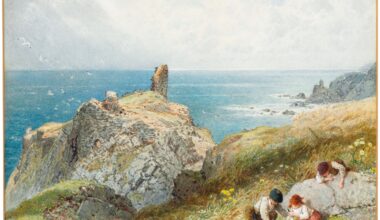 Fast Castle, Berwickshire by Myles Birket Foster (c.1870)
