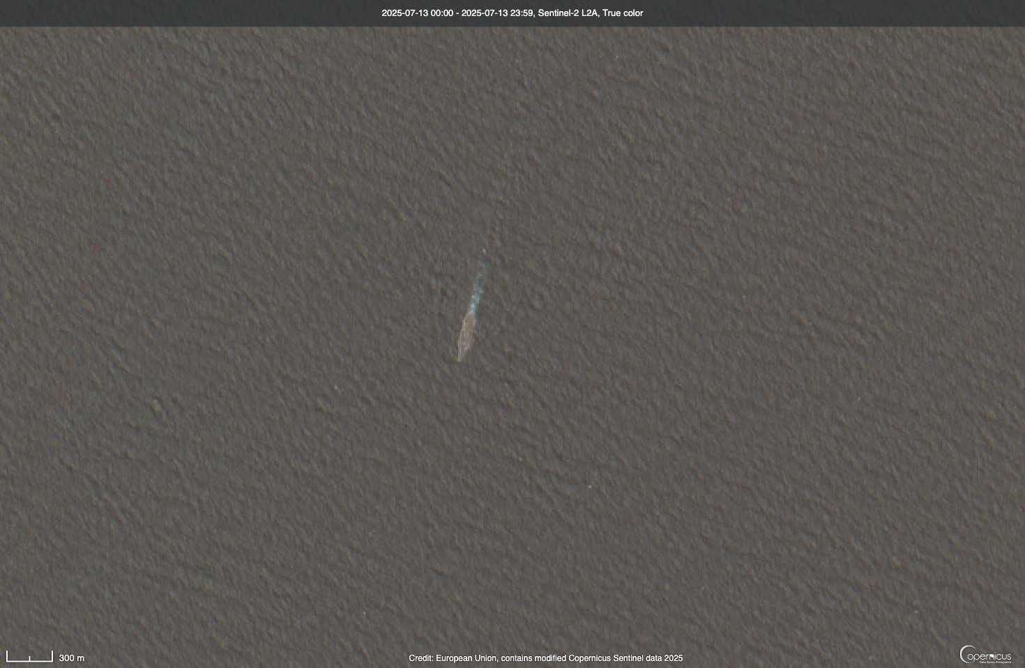 Satellite image of USS Nimitz