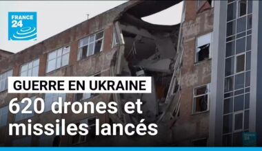 La Russie a lancé dans la nuit plus de 620 drones et missiles contre l'Ukraine • FRANCE 24