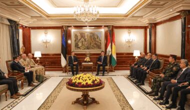 President Barzani with Estonia DM: Terrorism fight on table