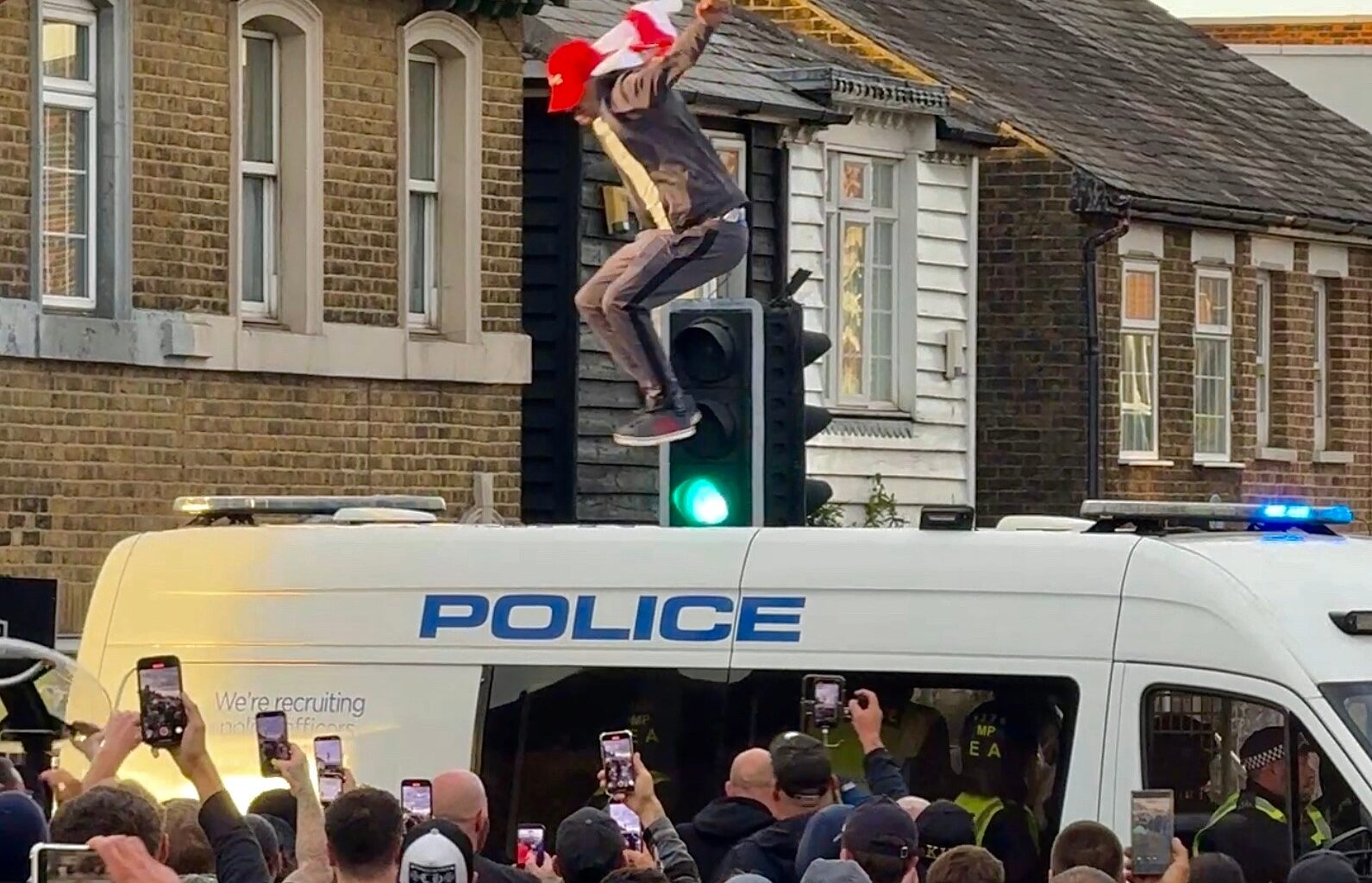 Protesters clash with cops outside migrant hotel after asylum seeker appears in court over ‘sexually assaulting’ girl