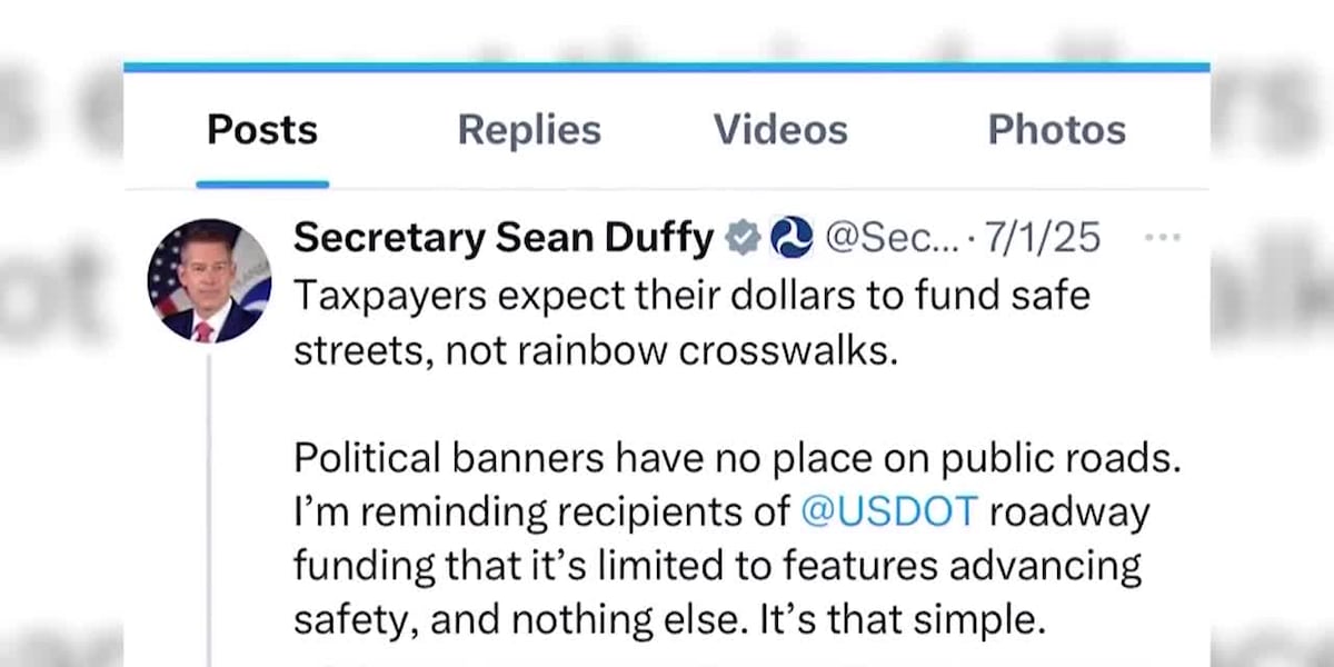 City paints over pride intersection following Trump administration order