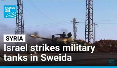 Israel strikes military tanks in southern Syria • FRANCE 24 English