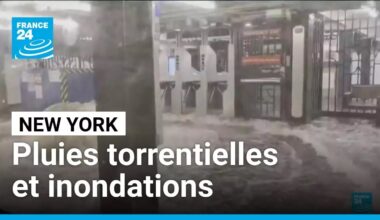 États-Unis : des pluies torrentielles s’abattent sur New York • FRANCE 24