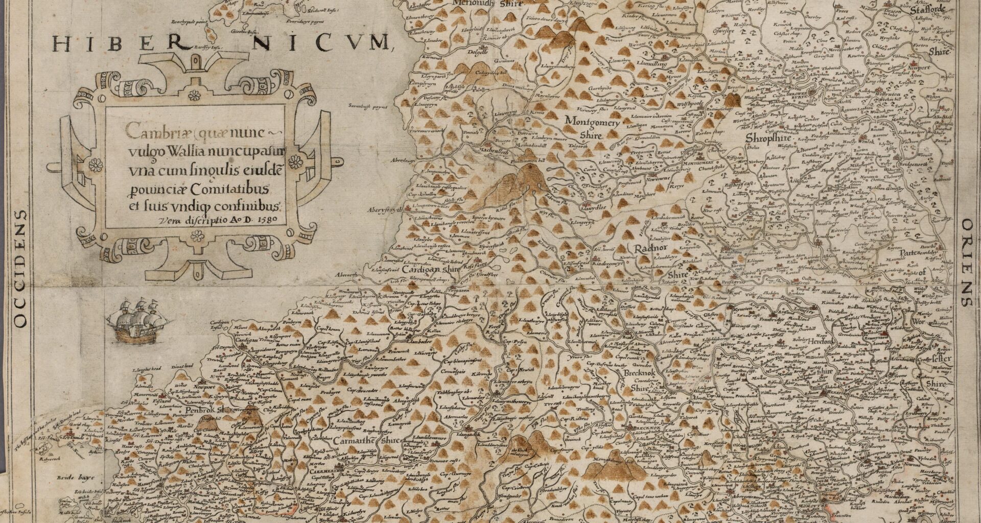 Christopher Saxton’s unpublished Proof Map of Wales, 1580