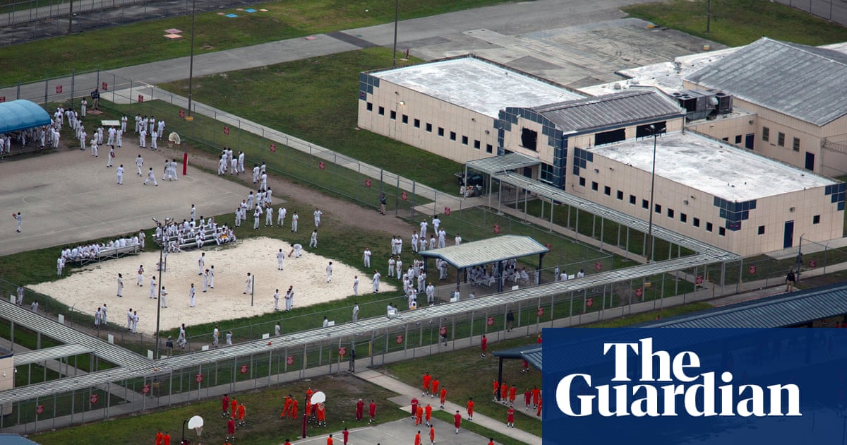 Migrants at Ice jail in Miami made to kneel to eat ‘like dogs’, report alleges | US immigration