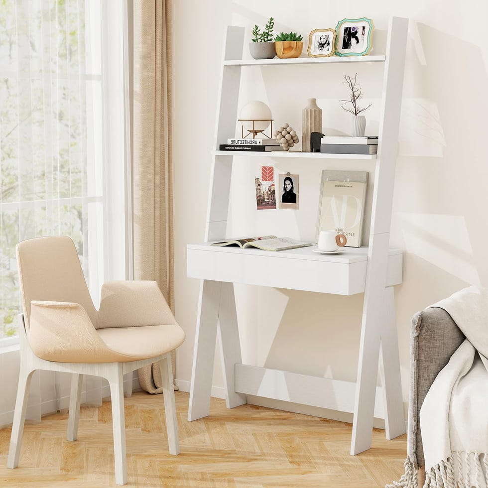 3-Tier Ladder Desk with Drawer