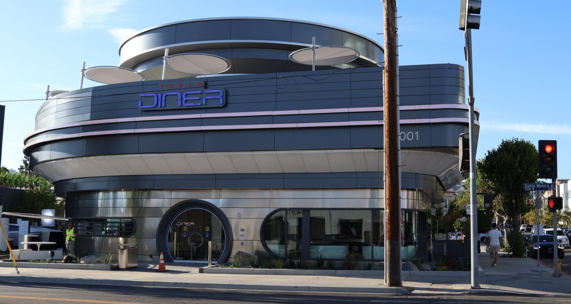 The long-awaited Tesla diner has opened in Hollywood