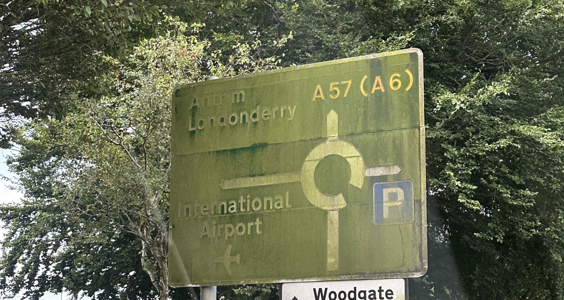 Says a lot about the state of the international airport, can’t even clean the sign