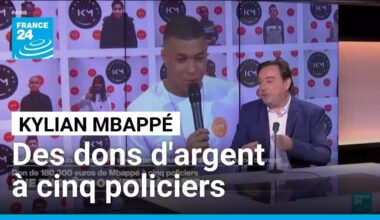 Don de 180 300 euros de Mbappé à cinq policiers : une enquête ouverte à Paris • FRANCE 24