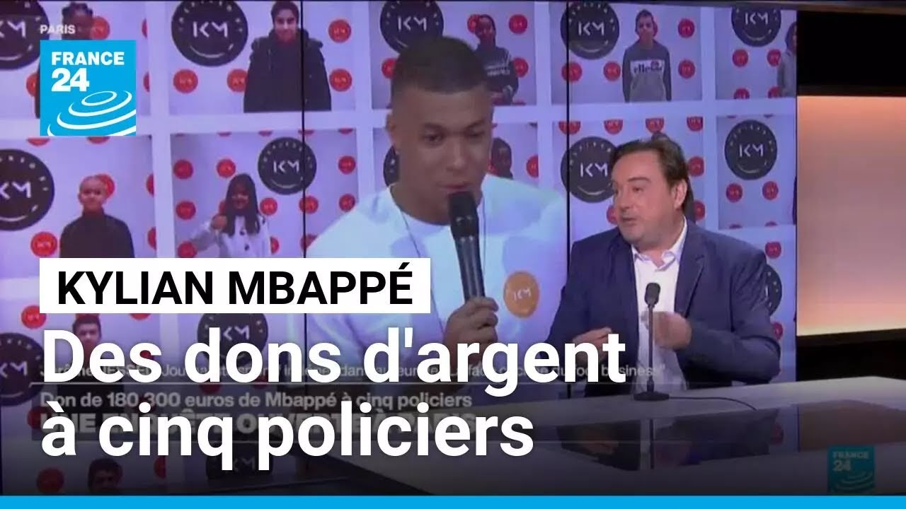 Don de 180 300 euros de Mbappé à cinq policiers : une enquête ouverte à Paris • FRANCE 24