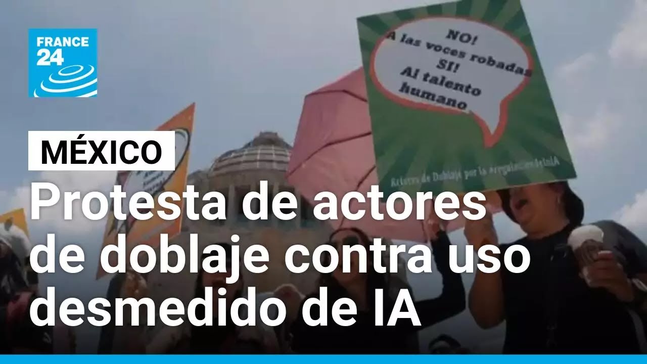 México: protesta de actores de doblaje por falta de regulación y uso desmedido de la IA