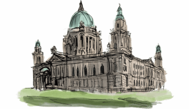 Illustration of Belfast City Hall. Digital. Me.