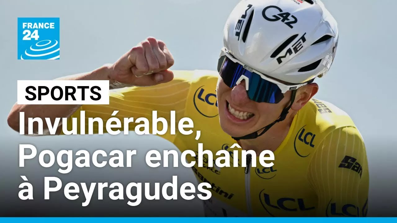 Tour de France : Invulnérable, Tadej Pogacar enchaîne à Peyragudes • FRANCE 24