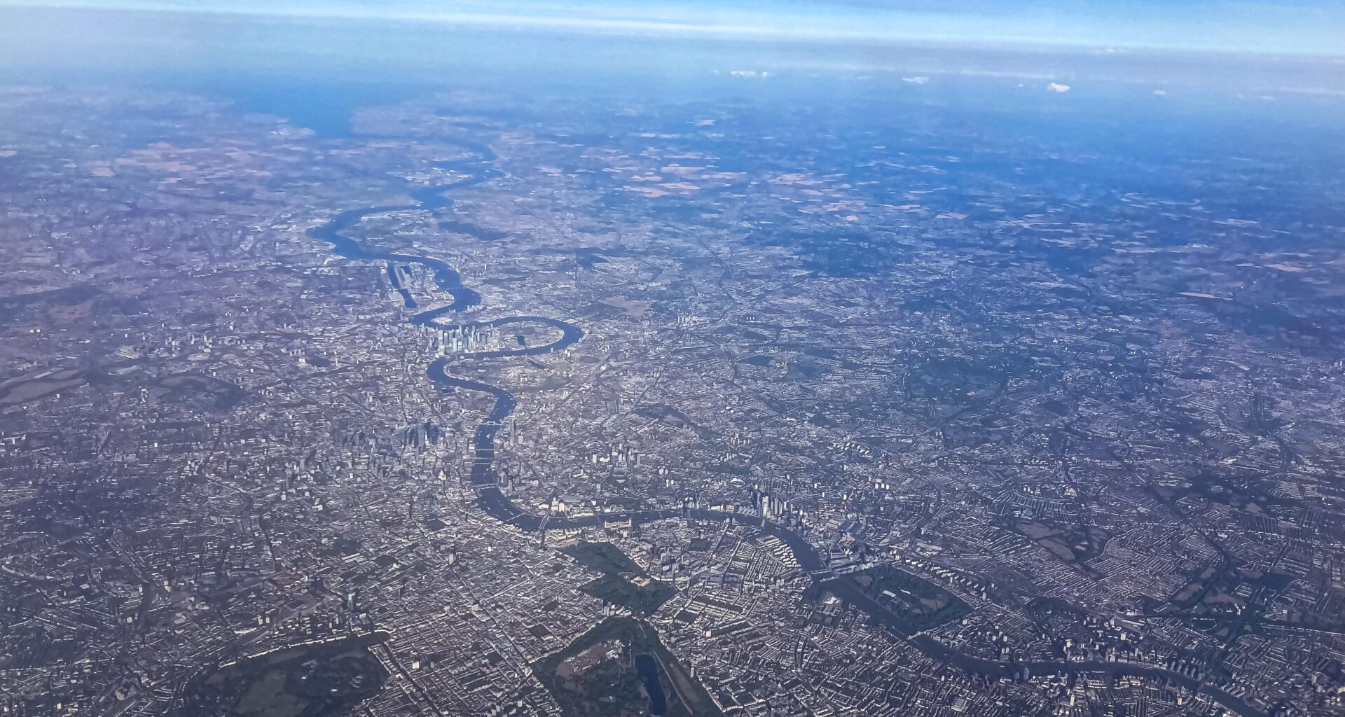 Very clear day over London