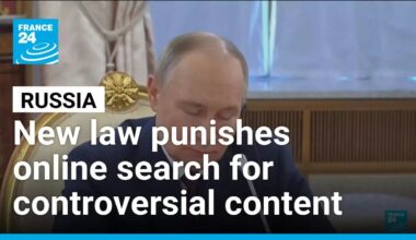 New Russian law criminalizes online searches for controversial content • FRANCE 24 English