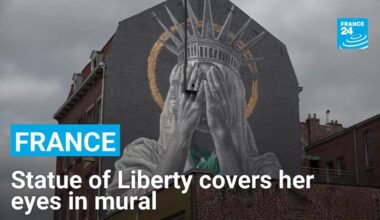 France: Statue of Liberty covers her eyes in mural protesting Trump • FRANCE 24 English