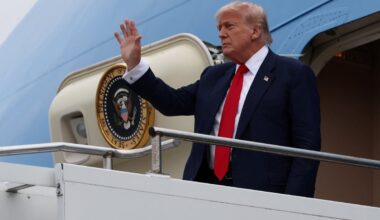 Get your act together on immigration, Trump tells Europe as he lands in Scotland