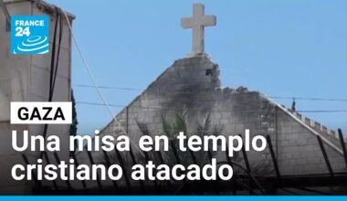 Comunidad cristiana de Gaza celebró una misa en medio de las bombas israelíes • FRANCE 24