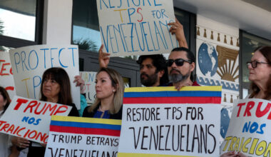 Protest in favor of reinstating TPS for Venezuelans (February, 2025)