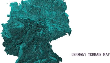 [OC] Germany Terrain Map
