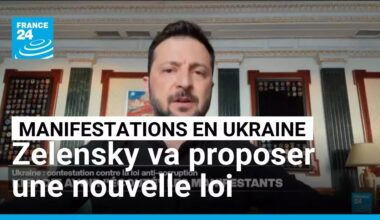 Ukraine : Zelensky dit avoir "écouté" les manifestants sur la loi anticorruption • FRANCE 24