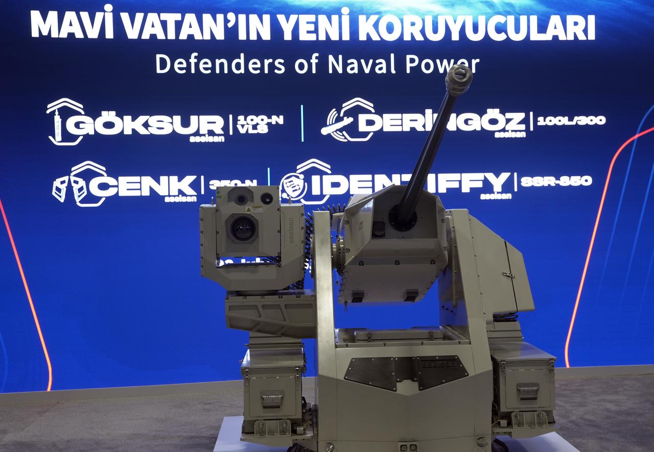 Cenk 350-N 4D Multifunctional Radar introduced during the IDEF 2025, where more than 400 international companies from 44 countries exhibit their products, at the Istanbul Expo Center in Istanbul, Türkiye, July 22, 2025. (AA Photo)