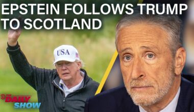 Trump Bombarded by Epstein Q's in Scotland, MAGA “Caddies” Provide Cover Back Home | The Daily Show