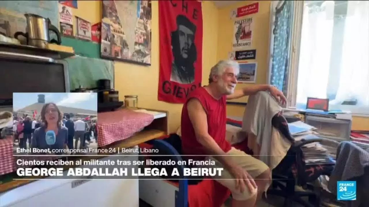 Activista propalestino, Georges Abdallah regresa a Líbano tras ser liberado en Francia