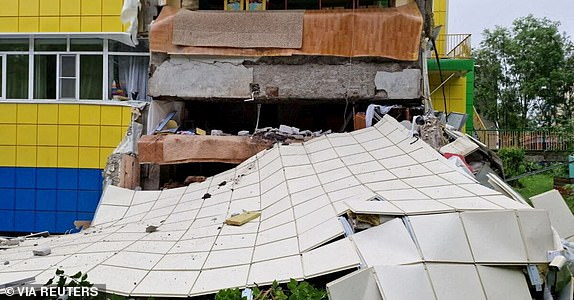 A kindergarten damaged by the earthquake is seen in Petropavlovsk-Kamchatsky, Kamchatka Krai, Russia, July 30, 2025. Administration of the Governor of Kamchatka Krai/Handout via REUTERS    THIS IMAGE HAS BEEN SUPPLIED BY A THIRD PARTY. NO RESALES. NO ARCHIVES. MANDATORY CREDIT. REFILE - REMOVING DESCRIPTION OF IMAGE AS A SCREEN GRAB  Verified by: Building, road layout, and building exteriors match file and satellite imagery Date confirmed by the corroborating local reports and official statements     TPX IMAGES OF THE DAY