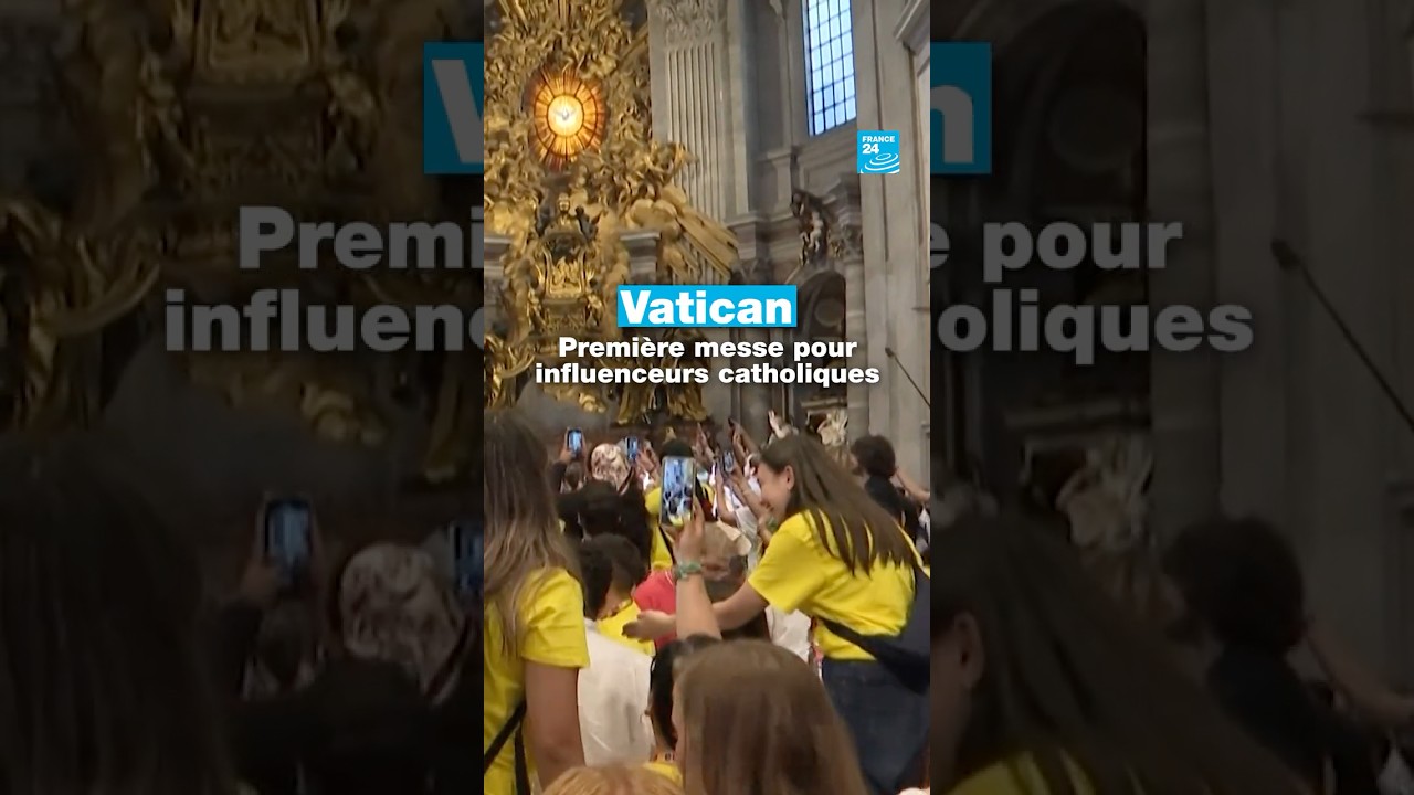 Léon XIV : première messe pour influenceurs catholiques organisée par le Vatican • FRANCE 24