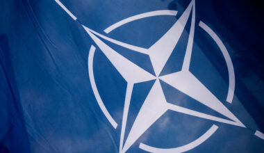 A NATO flag