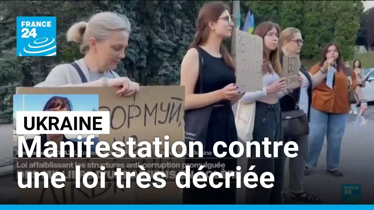 Ukraine : des milliers de manifestants contre la loi affaiblissant les structures anticorruption